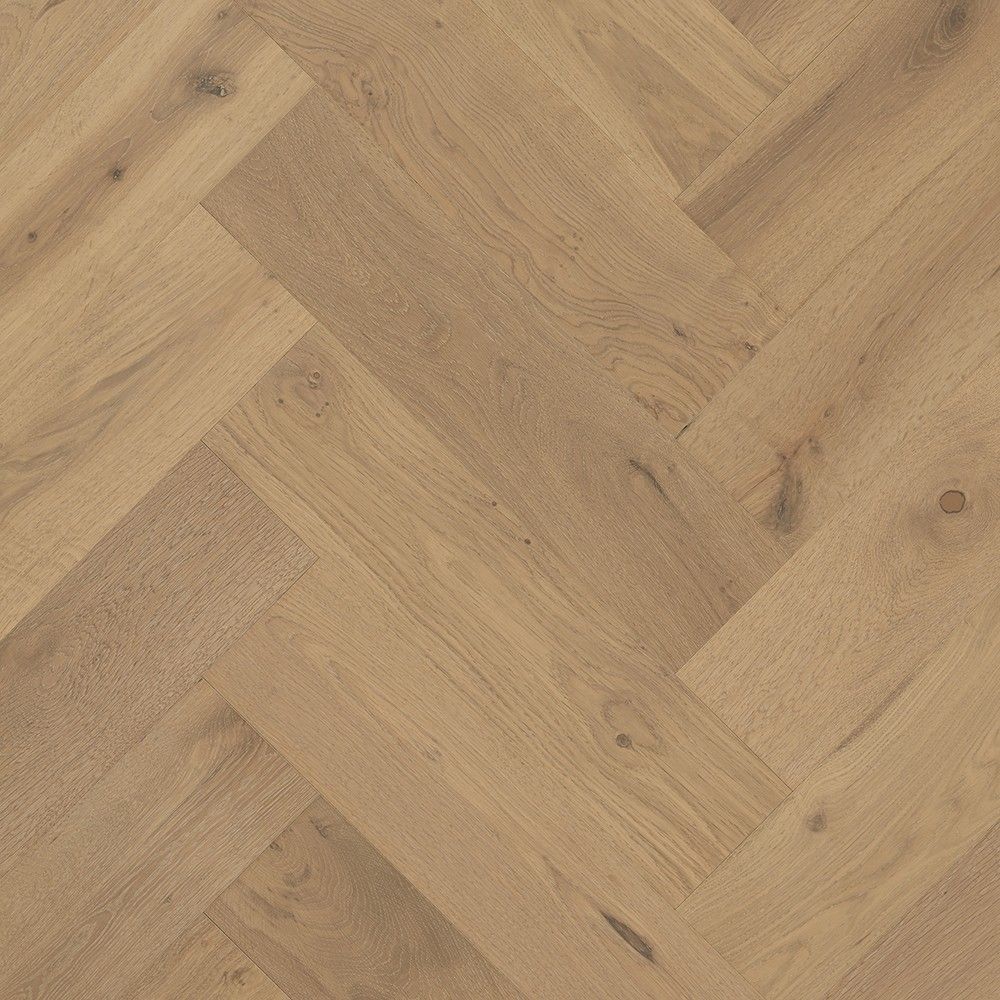 Heartwood Oak Herringbone Scandi Brushed and Matt Lacquered